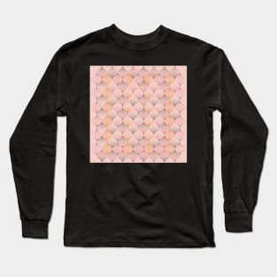 Retro vibes in warm peach, salmon pink and grey Long Sleeve T-Shirt